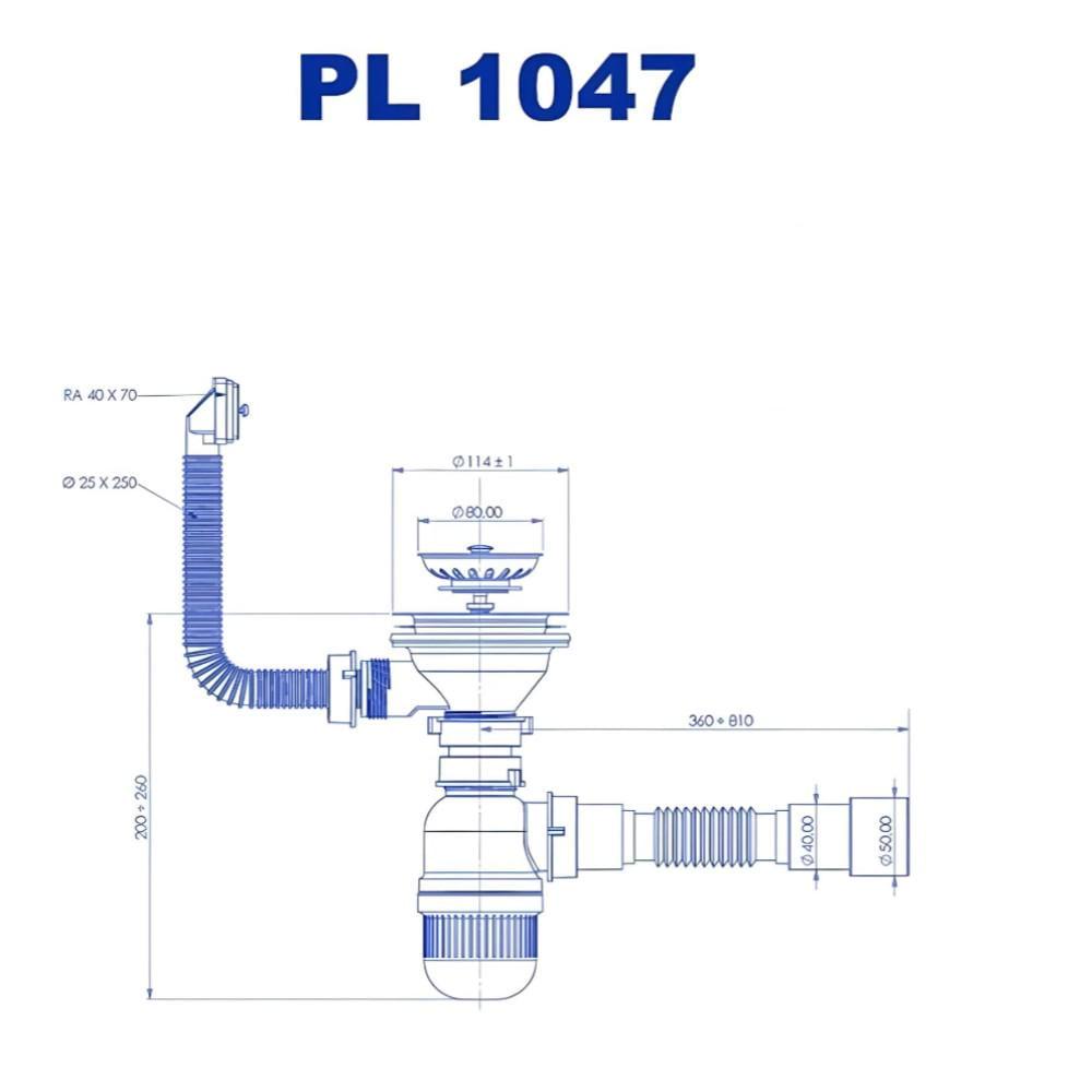 Сифон для кухонной мойки Bakimay гофротруба с переливом 3-1/2" (1047) - фото 3 Сифон для кухонной мойки Bakimay гофротруба с переливом 3-1/2" (1047) - фото 3