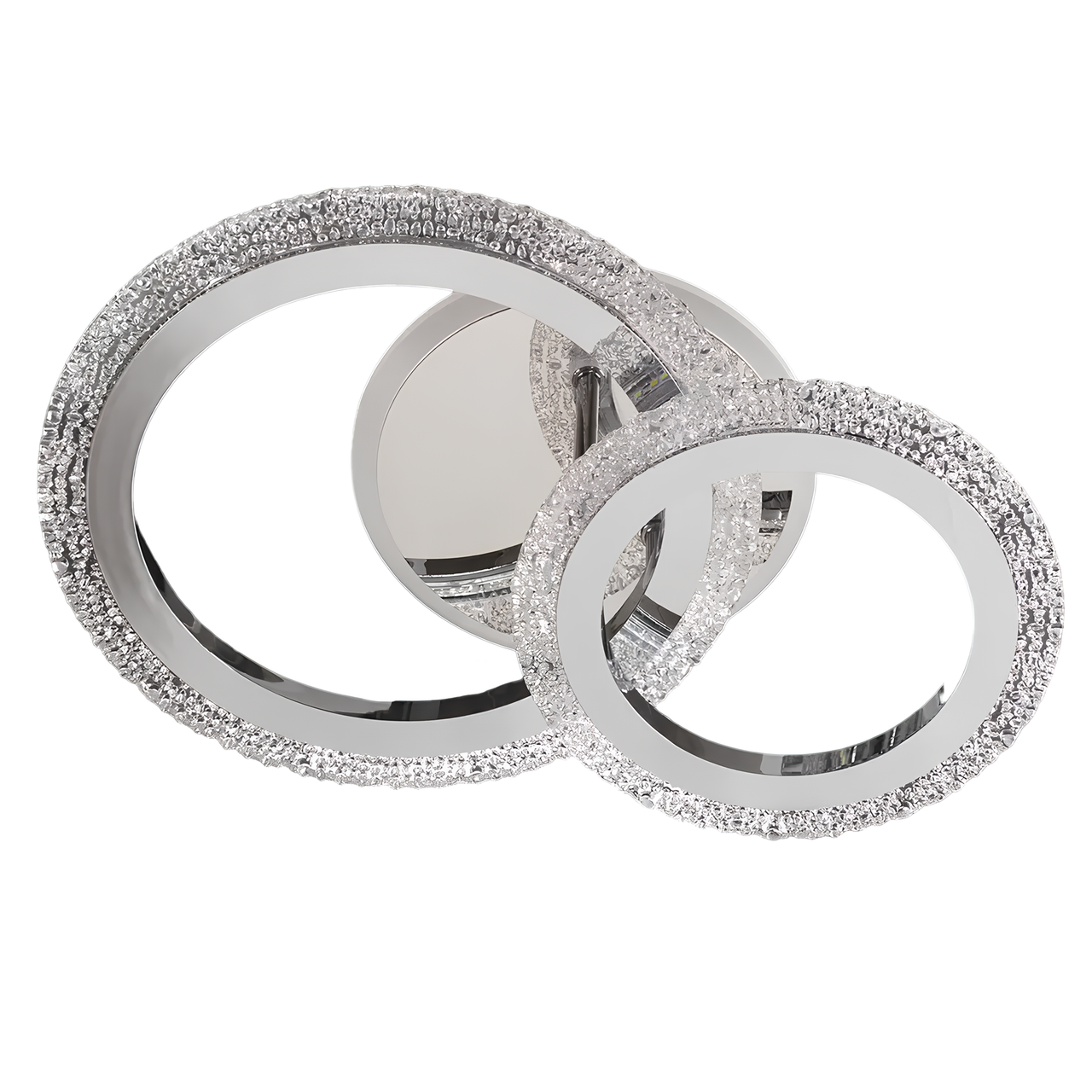 Люстра светодиодная Svet в виде акриловых колец 42W+14W 3000-6500K (SC-3119/1+1C CR)