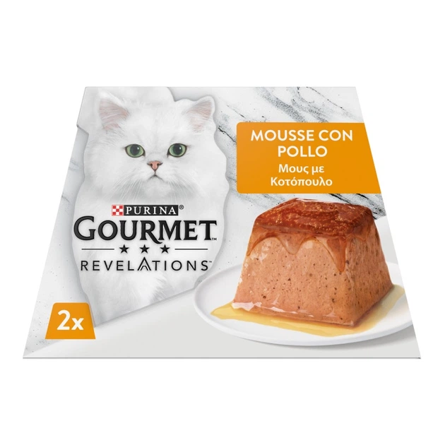 Корм вологий для дорослих котів Purina Gourmet Revelations Мус з куркою та підливкою 2х57 г (70081)