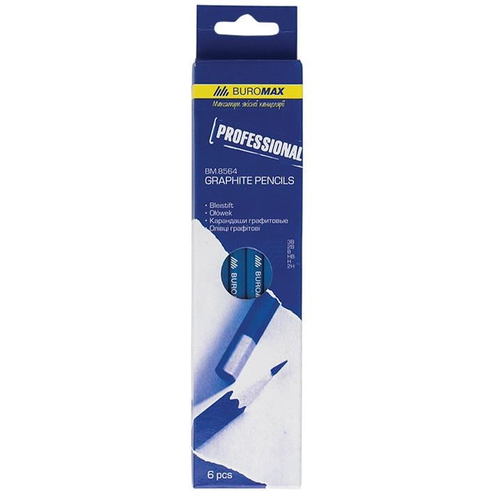 Набір олівців для креслення Buromax Professional 6 шт. (MTT-130251)