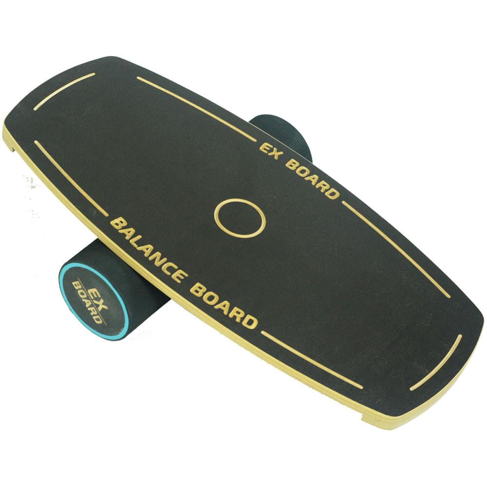 Балансборд Ex-board Black Circle черный валик 13 см в резине (EX81)