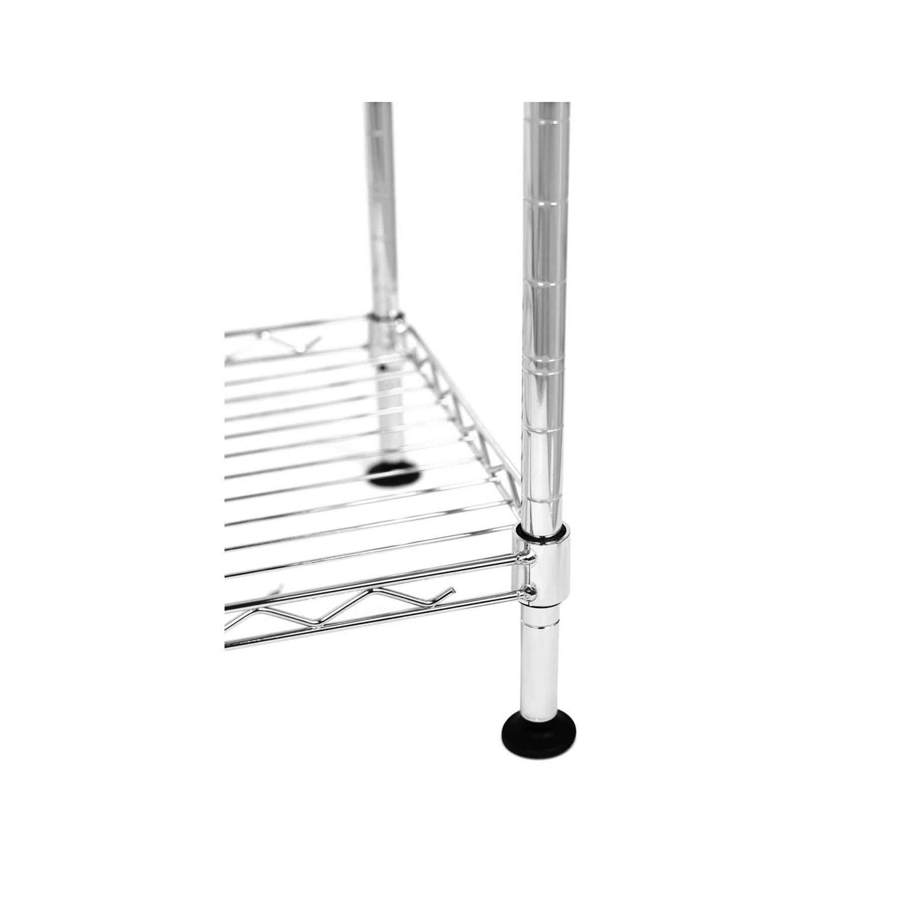 Органайзер міні-стелаж металевий 3 полки 45х25х45 см Хром - фото 2 Органайзер міні-стелаж металевий 3 полки 45х25х45 см Хром - фото 2