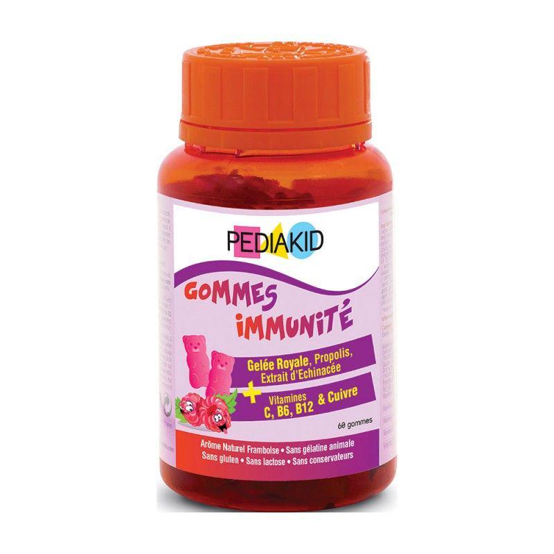 Екстракти для підвищення імунітету Pediakid Gommes immunity 60 Gummies Raspberry