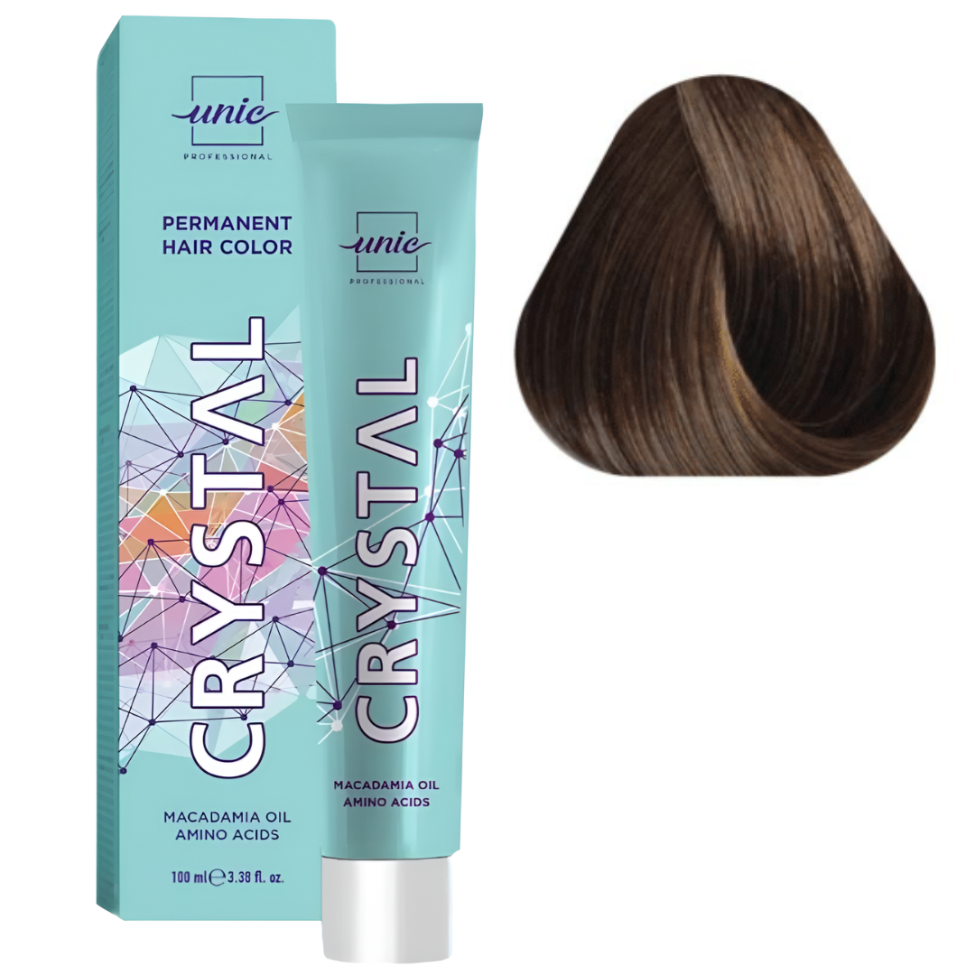 Крем-фарба для волосся Unic Crystal для сивини 100 мл 7/00 Русий (1923329375)