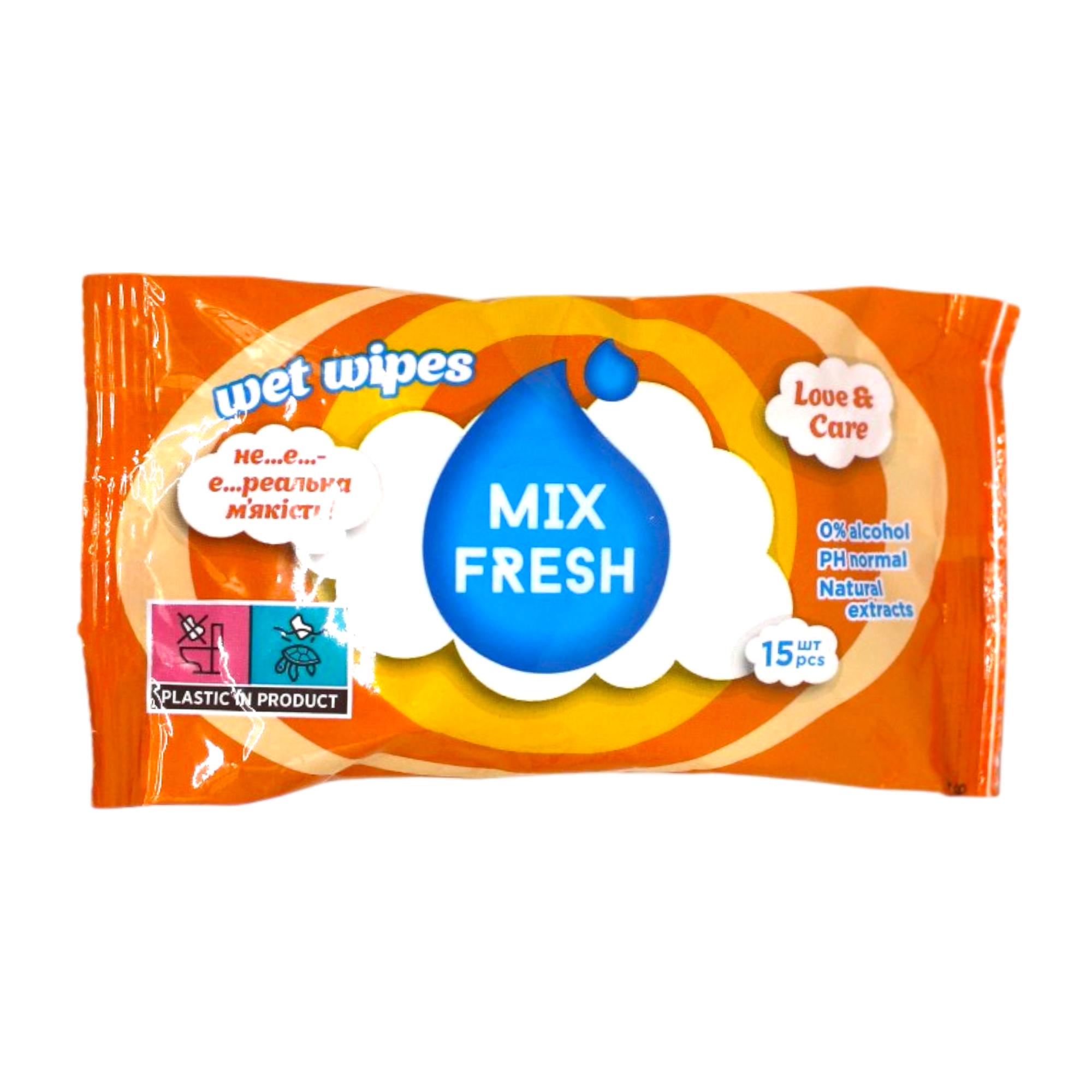 Влажные салфетки Flowers Ultra Soft Mix Fresh 15 шт. (НФ-00008132)