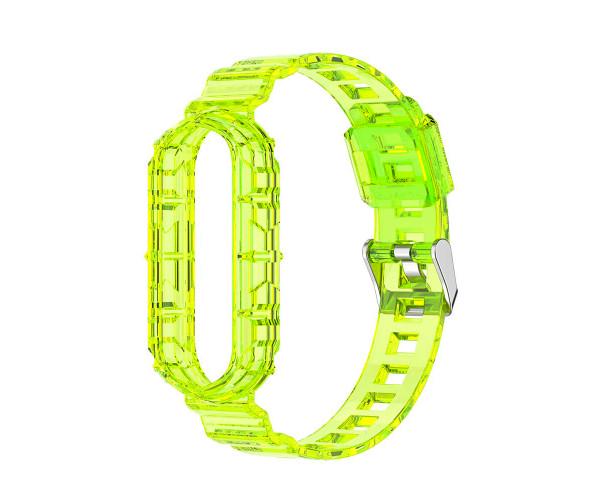 Ремешок Glacier Armor для смарт-часов Xiaomi Mi Band 8 с металлической застежкой Салатовый