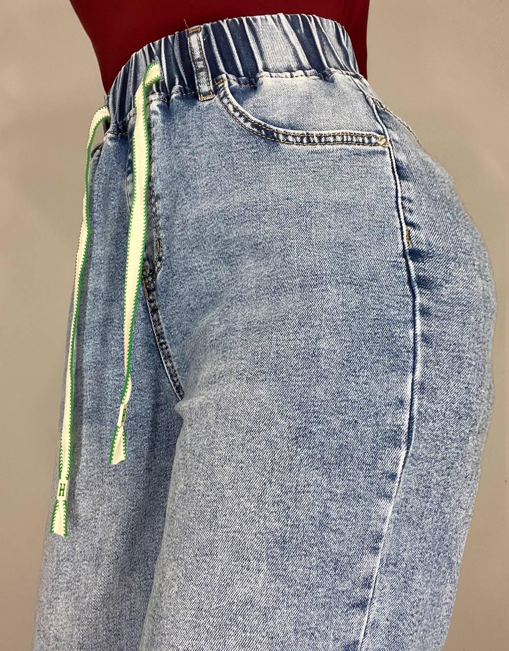 Джинси жіночі Vanver 8083 Mom jeans резинка шнурок на талії стрейчеві банани р. 36 Блакитний (3629) - фото 6 Джинси жіночі Vanver 8083 Mom jeans резинка шнурок на талії стрейчеві банани р. 36 Блакитний (3629) - фото 6