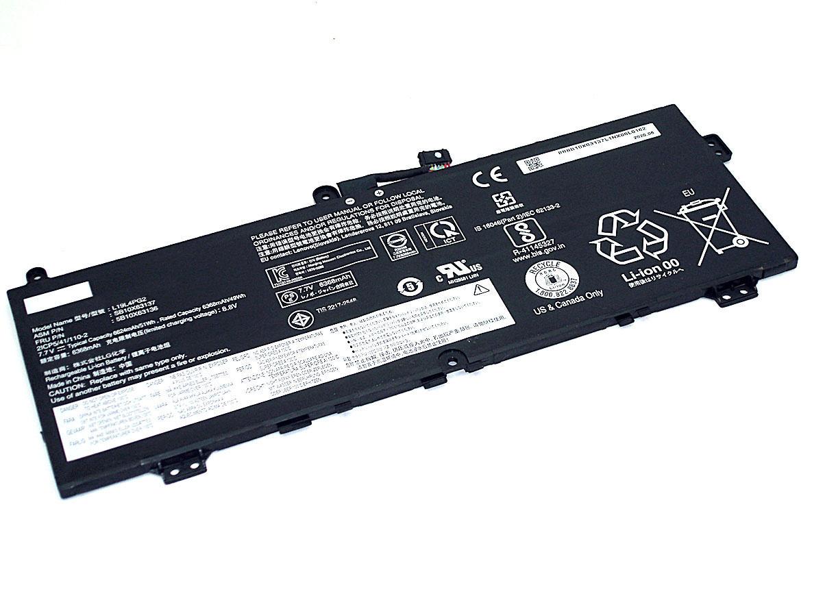 Аккумулятор для ноутбука Lenovo 5B10X63141 L19L4PG2 7,68 V 6624 mAh (080152)