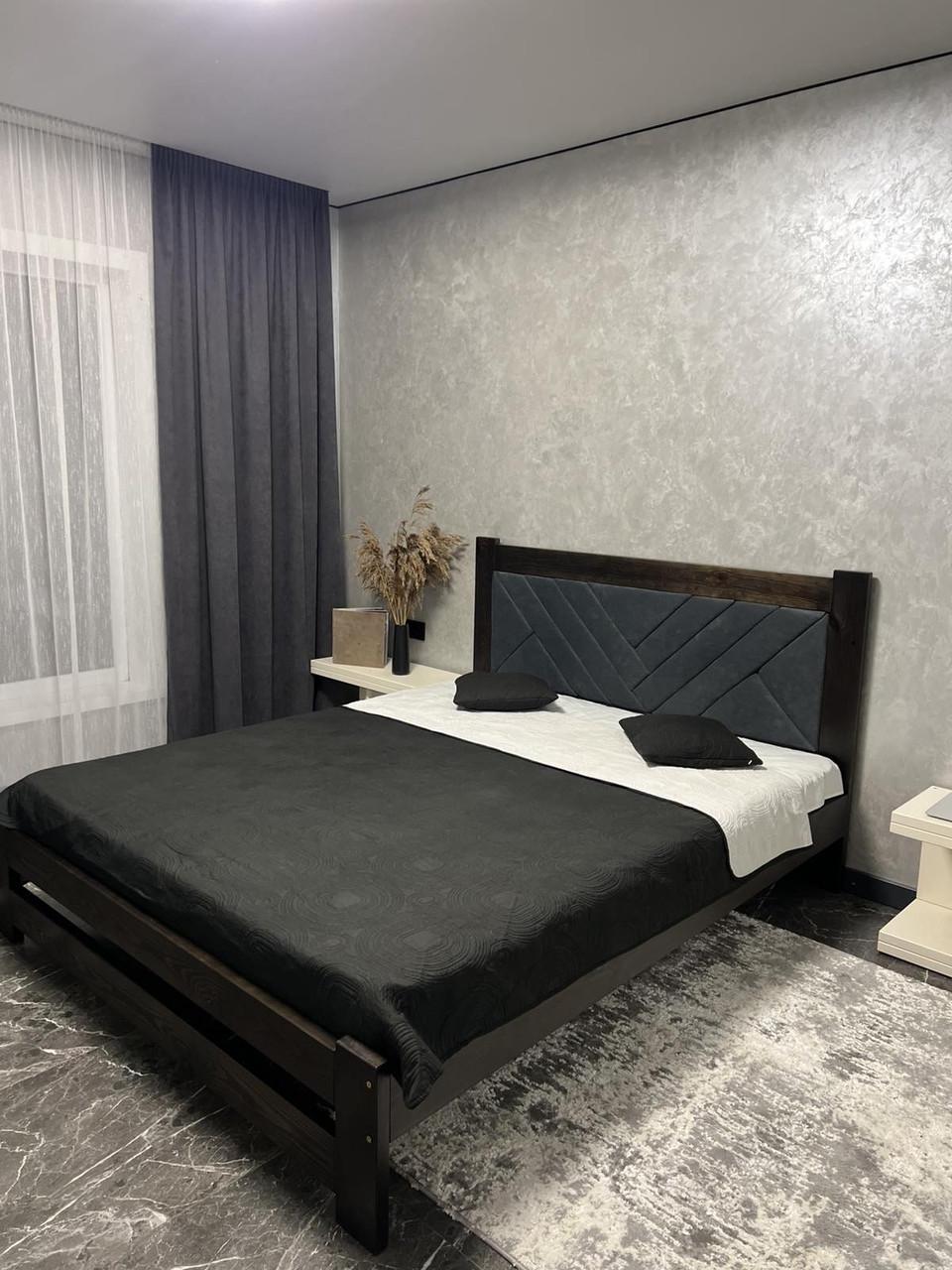 Кровать деревянная с мягким изголовьем 120x200 см Венге (2929266929) Кровать деревянная с мягким изголовьем 120x200 см Венге (2929266929)
