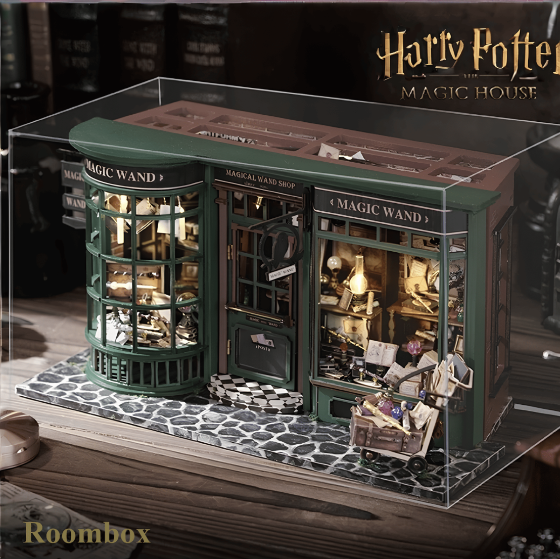 Румбокс Book Nook DIY Harry Potter Магазин чарівних паличок Олівандера з підсвічуванням (2570066416)