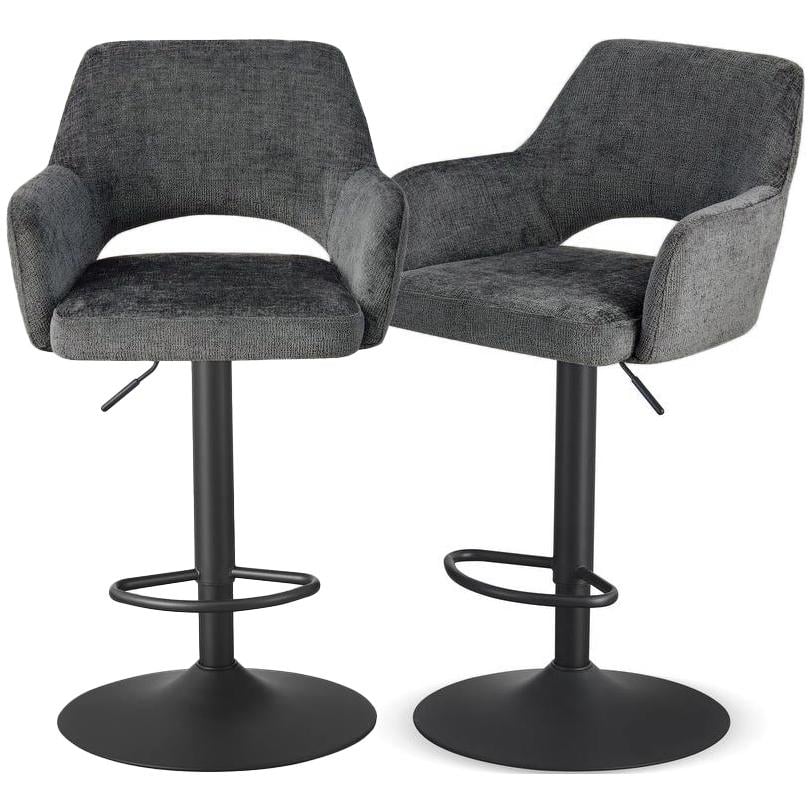 Комплект з 2-х барних стільців Rouse поворотних 360° регульованих по висоті Charcoal chic (13827)