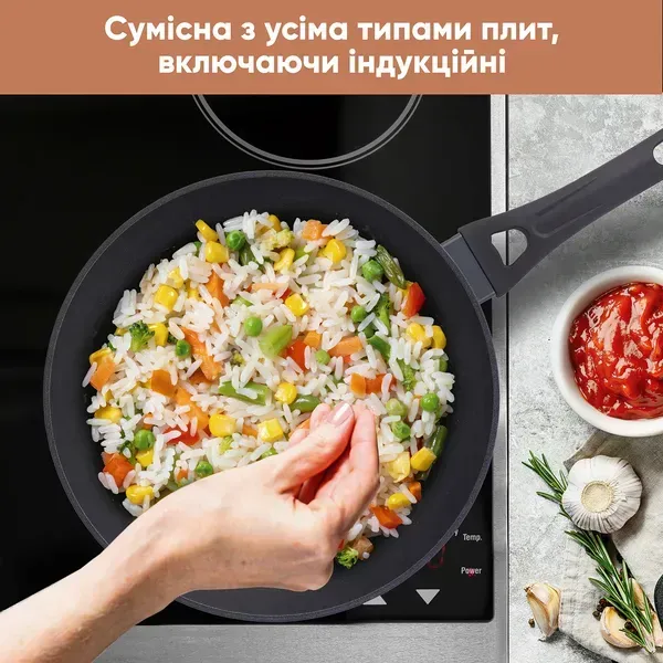 Набор посуды Krauff Steil со сковородой Wok 28 см 9 пр. (26246206) - фото 9 Набор посуды Krauff Steil со сковородой Wok 28 см 9 пр. (26246206) - фото 9