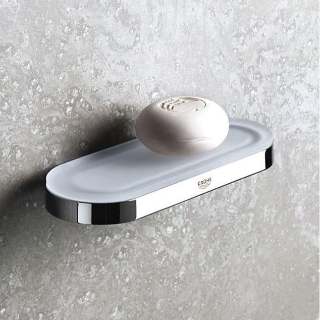 Мыльница в ванную Grohe Selection настенное стекло Хром матовый (41036000)