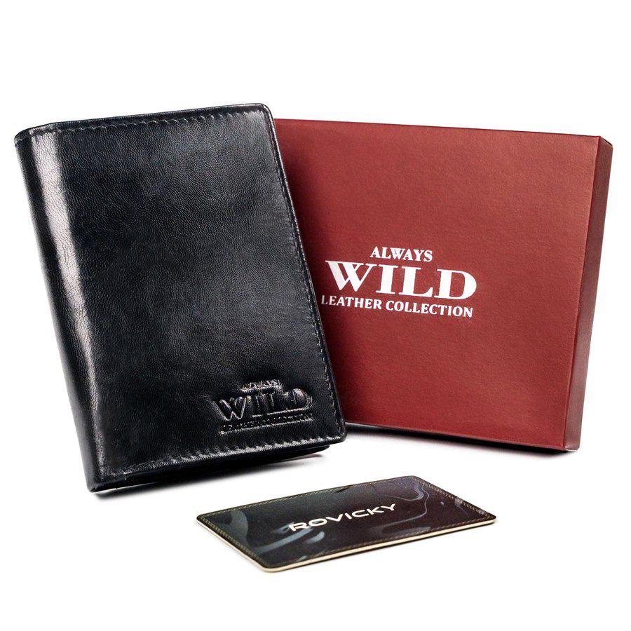Кошелек мужской кожаный Always Wild N4-VTK-BOX-4473 Черный