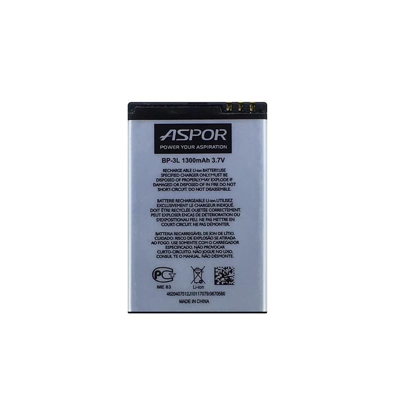 Аккумулятор Aspor BP-3L для Nokia Asha 603/Lumia 505/510/610/710 (880193)
