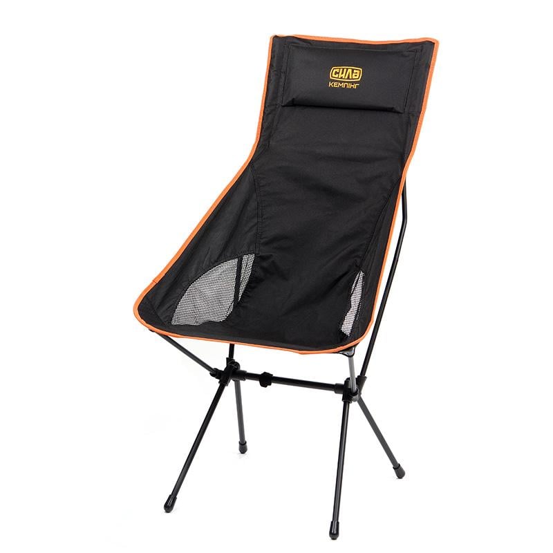 Крісло туристичне розкладане Сила Компакт високе сталевий каркас 57х39х44/102 см (960773)