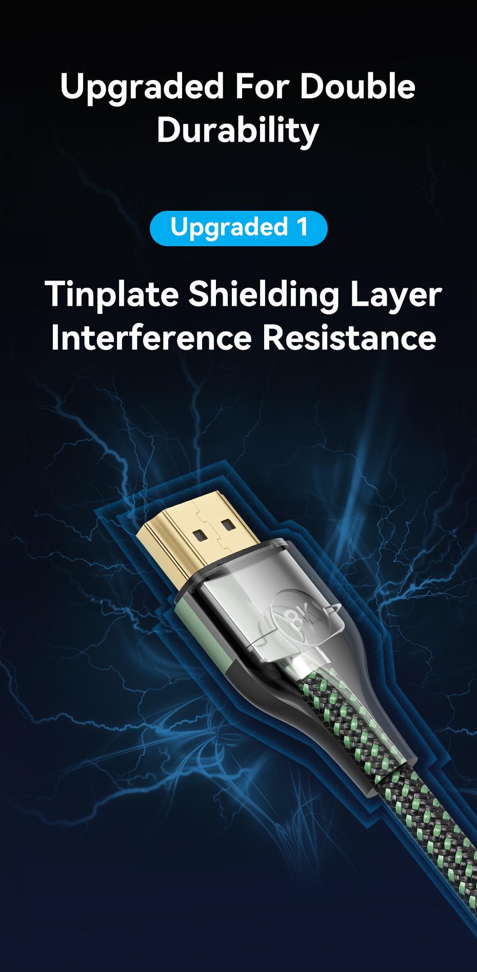 Кабель Vention Mini HDMI на HDMI 8K 60Hz HDMI 2.1 eARC Динамический HDR 1 м Зеленый (AGJGF) - фото 9 Кабель Vention Mini HDMI на HDMI 8K 60Hz HDMI 2.1 eARC Динамический HDR 1 м Зеленый (AGJGF) - фото 9