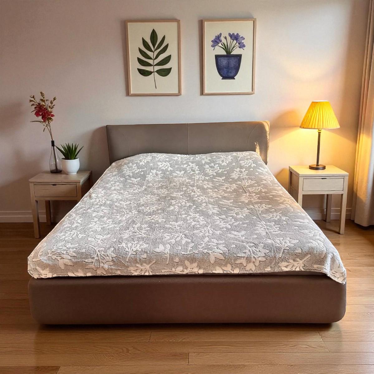 Плед Colorful Home Стрижка веточки Евро 200х220 см Белый (42617)