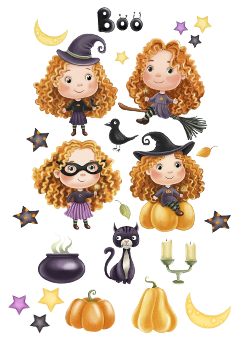 Картинка на торт вафельна Хелловін №9 (15597)