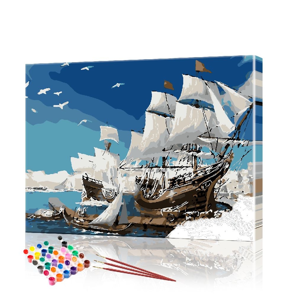 Картина по номерам ArtSale Парусник PBN0531 40х50 см