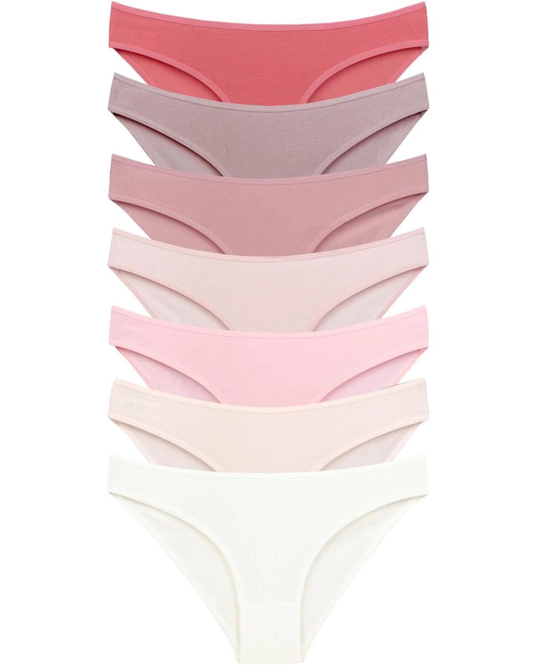 Набор трусиков-бикини женских хлопковых Dominant 37000-602 7 шт. L Разноцветный (8682455144457)