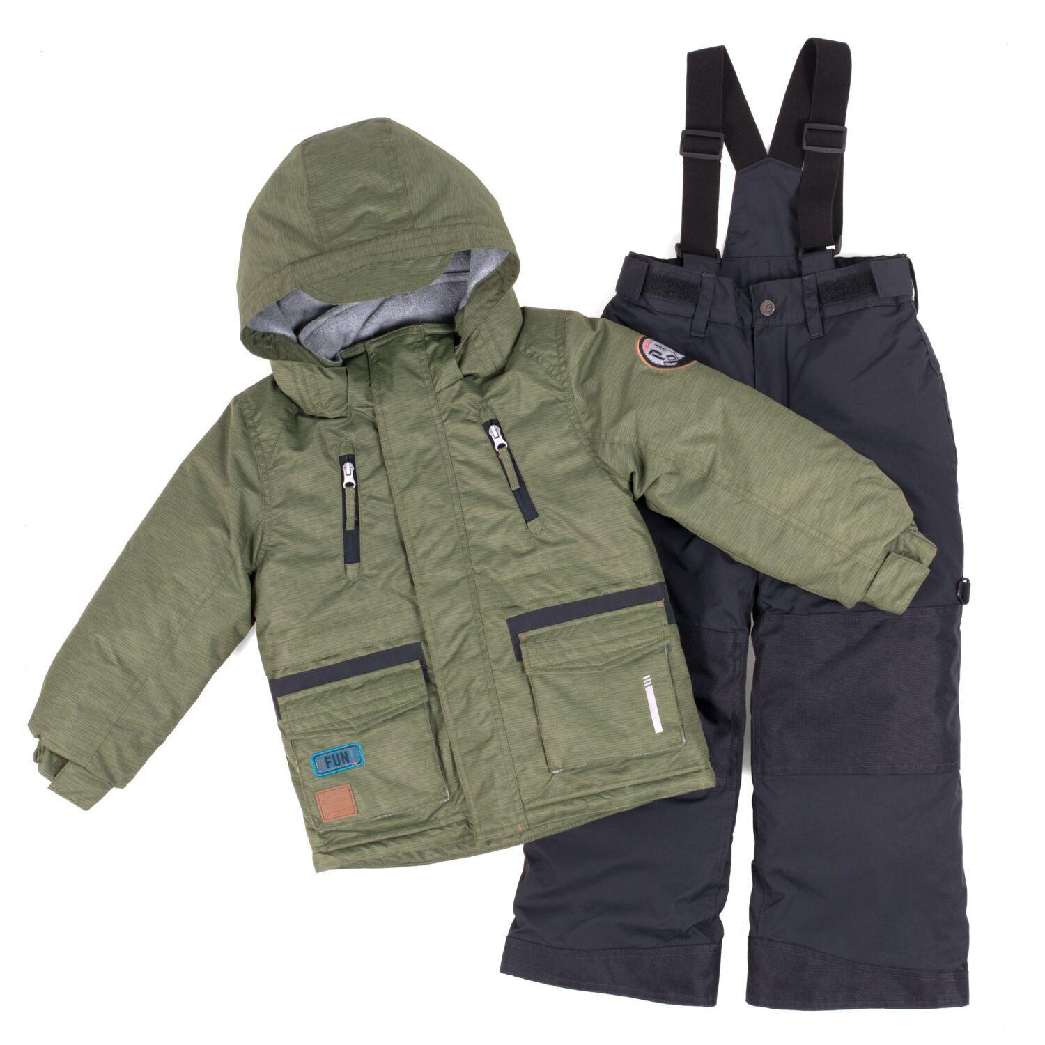 Детский зимний комплект для мальчика Peluche&Tartine F18M59EG 130-138 см Оливковый (F18M59EG-Lichen_Deepgray-8)