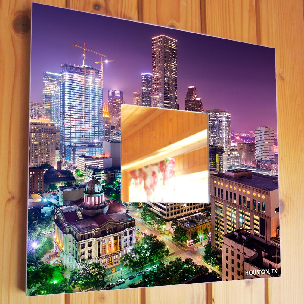 Дзеркало декоративне Хьюсто Техас США 260х260 мм (M04006)