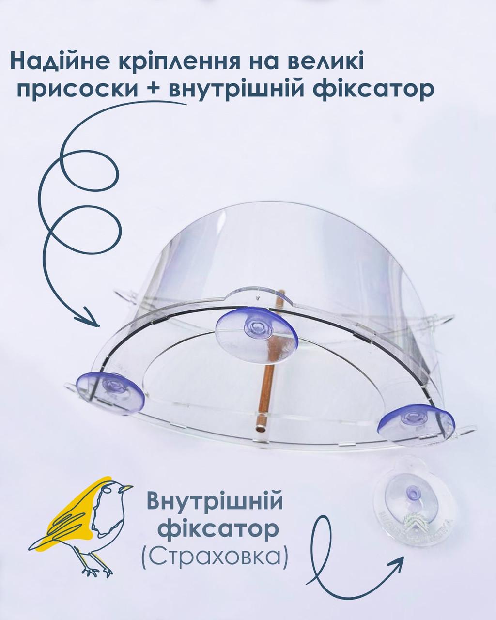 Кормушка для птиц ТРЕСТ на присосках на окно 10х23,5х12 см - фото 8 Кормушка для птиц ТРЕСТ на присосках на окно 10х23,5х12 см - фото 8