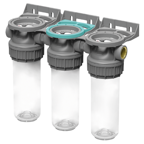 Колба фільтра пластикова 3P корпус TRIPLEX ECO 9" ¾ прозора ПЕТ чаша 3/4" - 3/4"