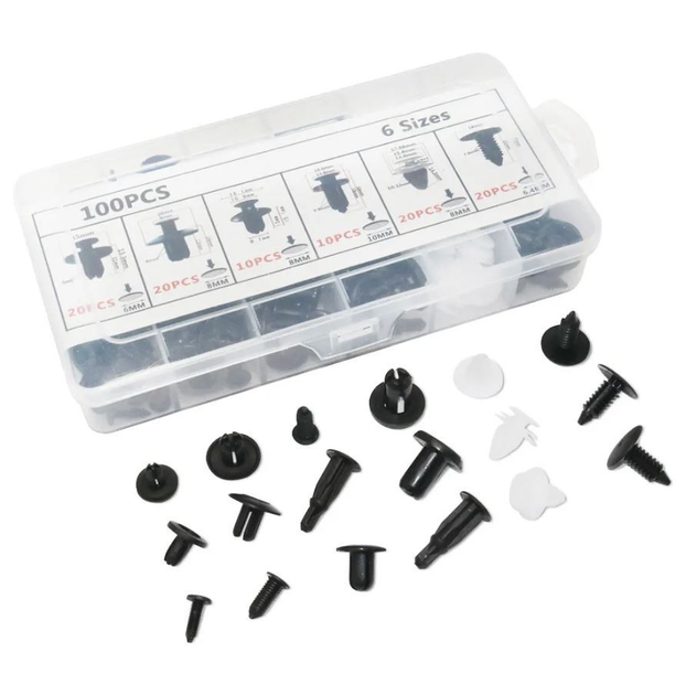 Набор клипс для автомобилей 100 шт. (А000037)