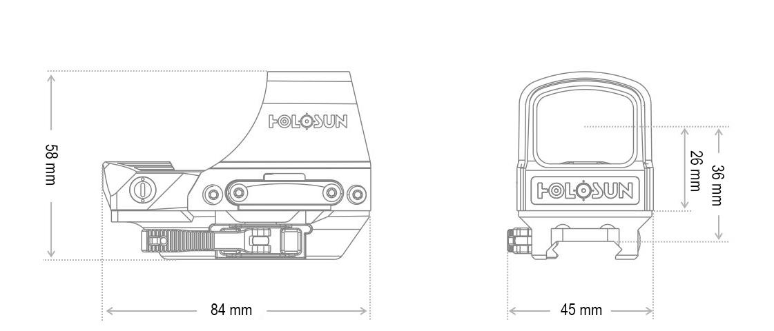 Приціл коліматорний HOLOSUN OpenReflex HS510C Чорний (9088903) - фото 5