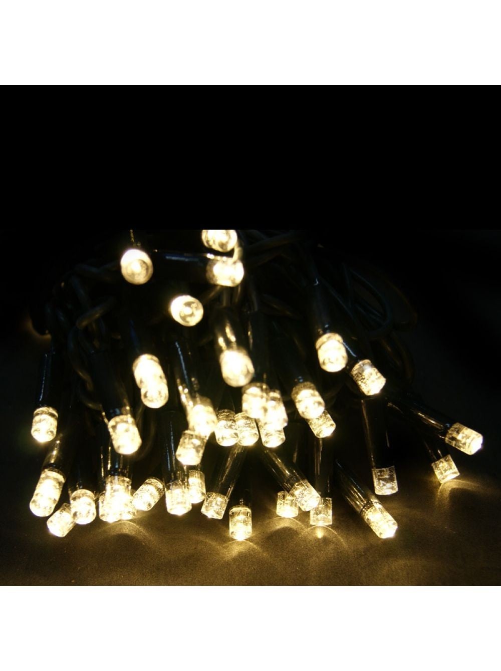 Электрогирлянда внутренняя теплая белая встроенный светодиод (LED) 500 ламп 38 м с контроллером зеленый провод