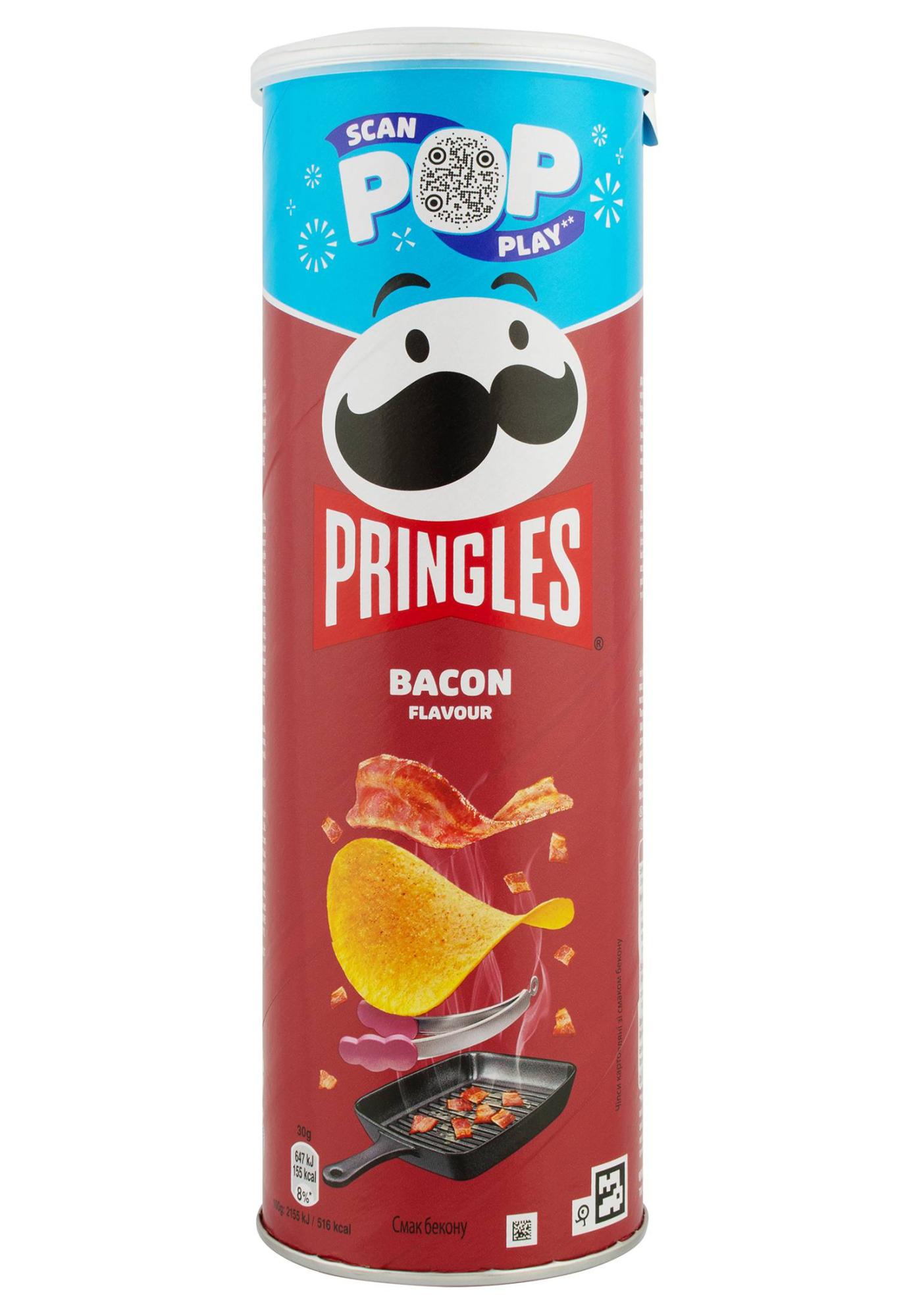 Чипсы Pringles Bacon со вкусом бекона 165 г (20846708) - фото 1