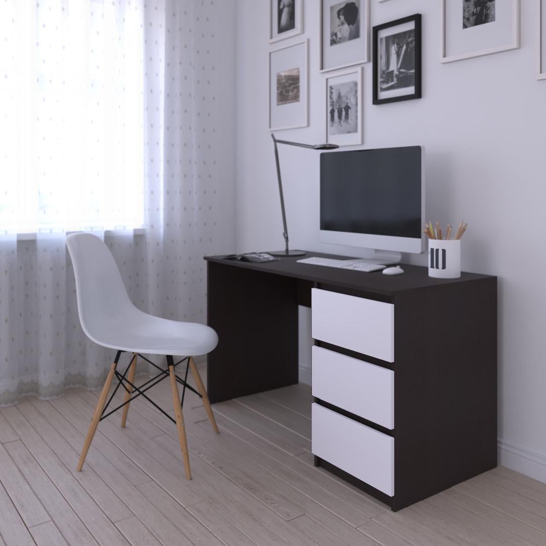 Комп'ютерний стіл КС-4 1200х755х600 мм Антрацит/Білий (MPКС-4-4/1) Комп'ютерний стіл КС-4 1200х755х600 мм Антрацит/Білий (MPКС-4-4/1)