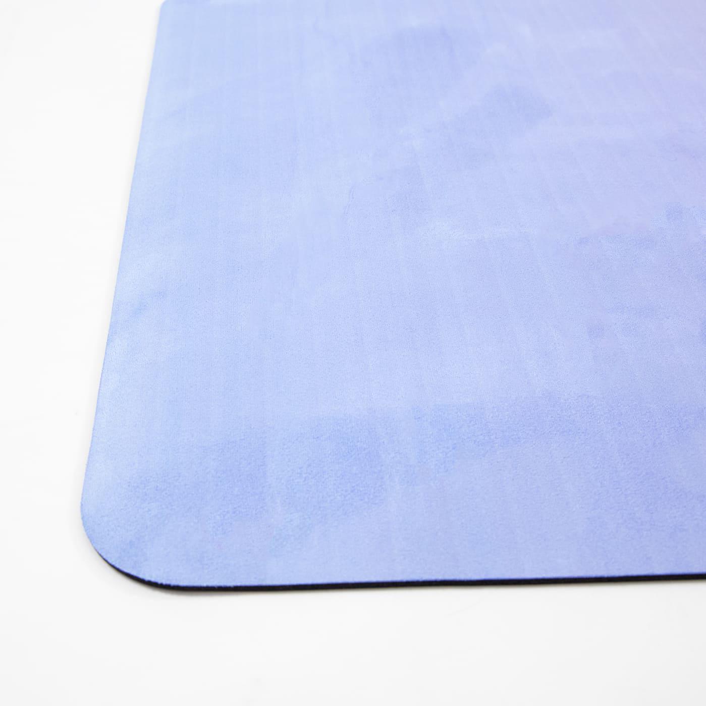 Килимок для йоги та фітнесу OSPORT каучук/замша 4 мм 183x68 см Рожево-блакитний (OF-0286-007) - фото 4