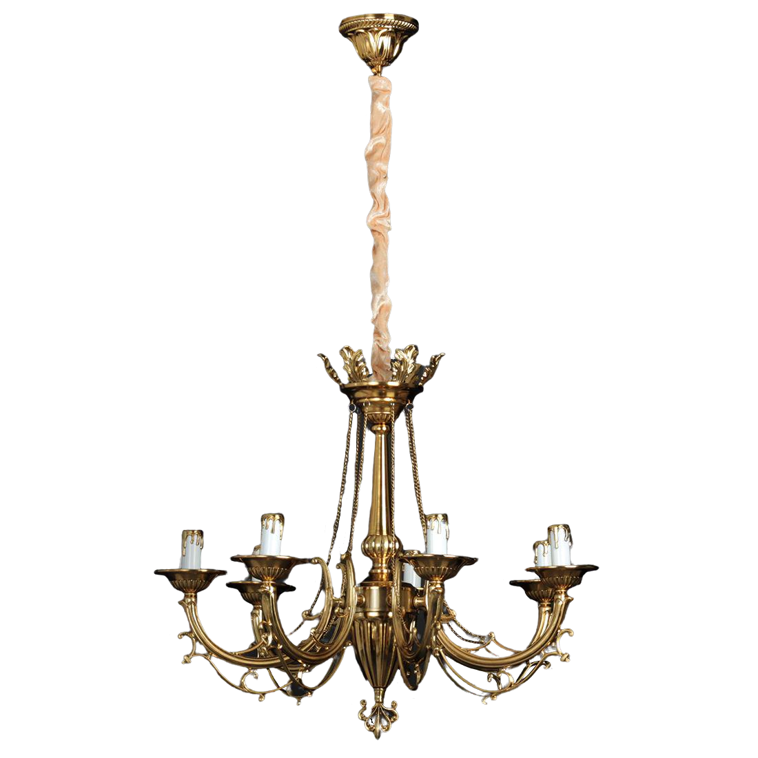 Люстра класична підвісна Свет SD-1733/7B BRS CP на 7 лампочок золото