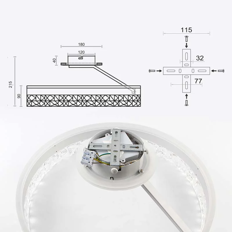 Люстра светодиодная ESLLSE STELLA С ICE 2R 90 Вт Белый (10203) - фото 10