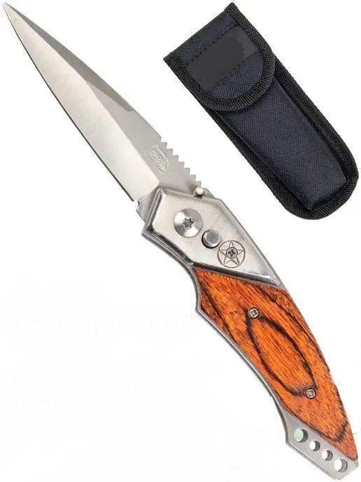 Нож выкидной 236A с деревянной рукояткой (33909)