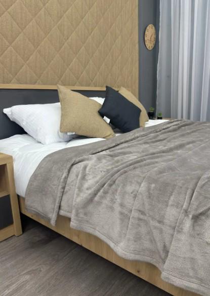 Покрывало из велсофта без принта Decorator WellSoft 150х210 см Серый (87-271 1,5) - фото 2