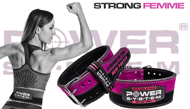 Пояс для пауерліфтингу Power System PS-3850 Strong Femme XS Black/Pink - фото 8