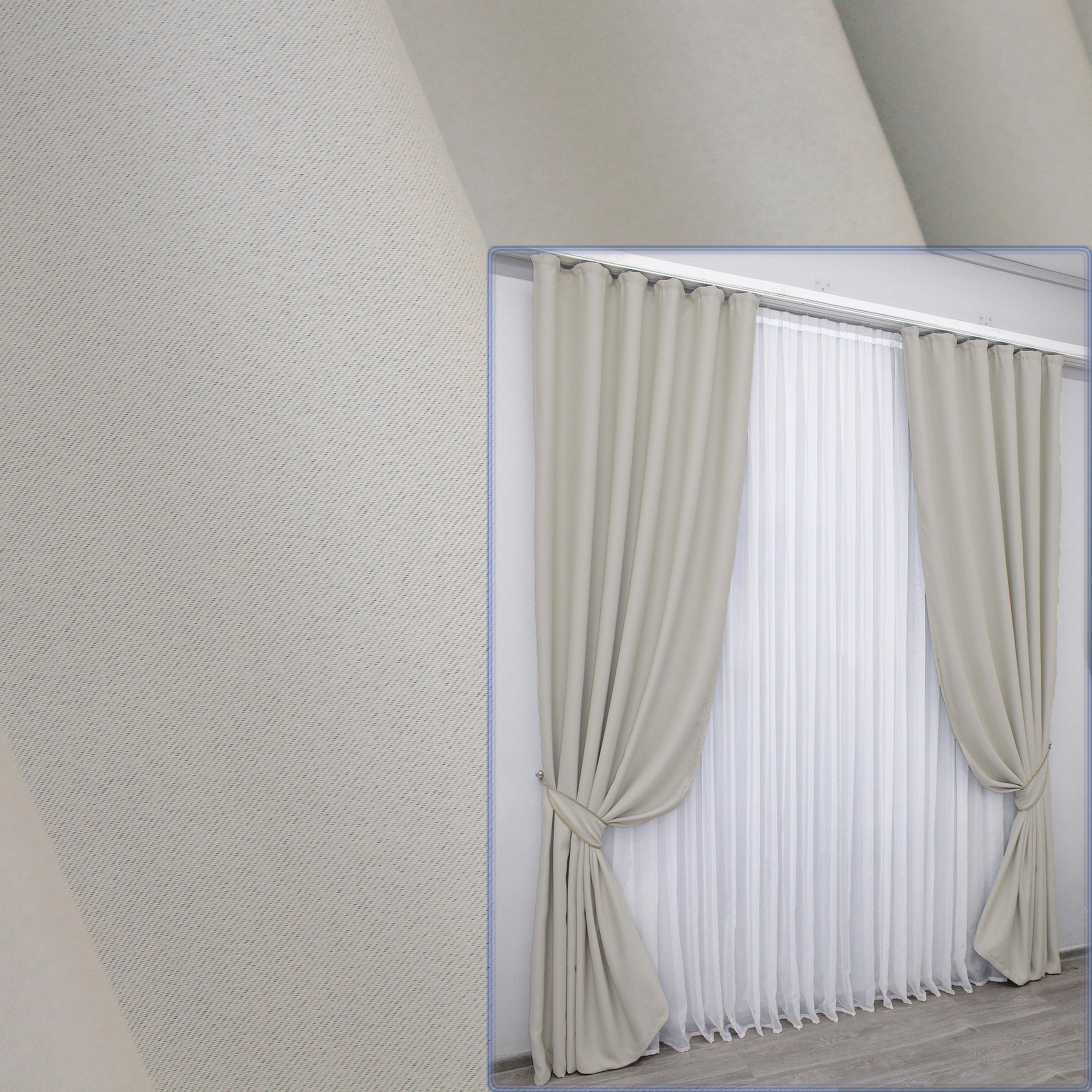 Комплект готових штор VR-Textil Блекаут Bagema Rvs № 1291ш 150х270 см 2 шт. Холодний бежевий (33-0146) - фото 3 Комплект готових штор VR-Textil Блекаут Bagema Rvs № 1291ш 150х270 см 2 шт. Холодний бежевий (33-0146) - фото 3