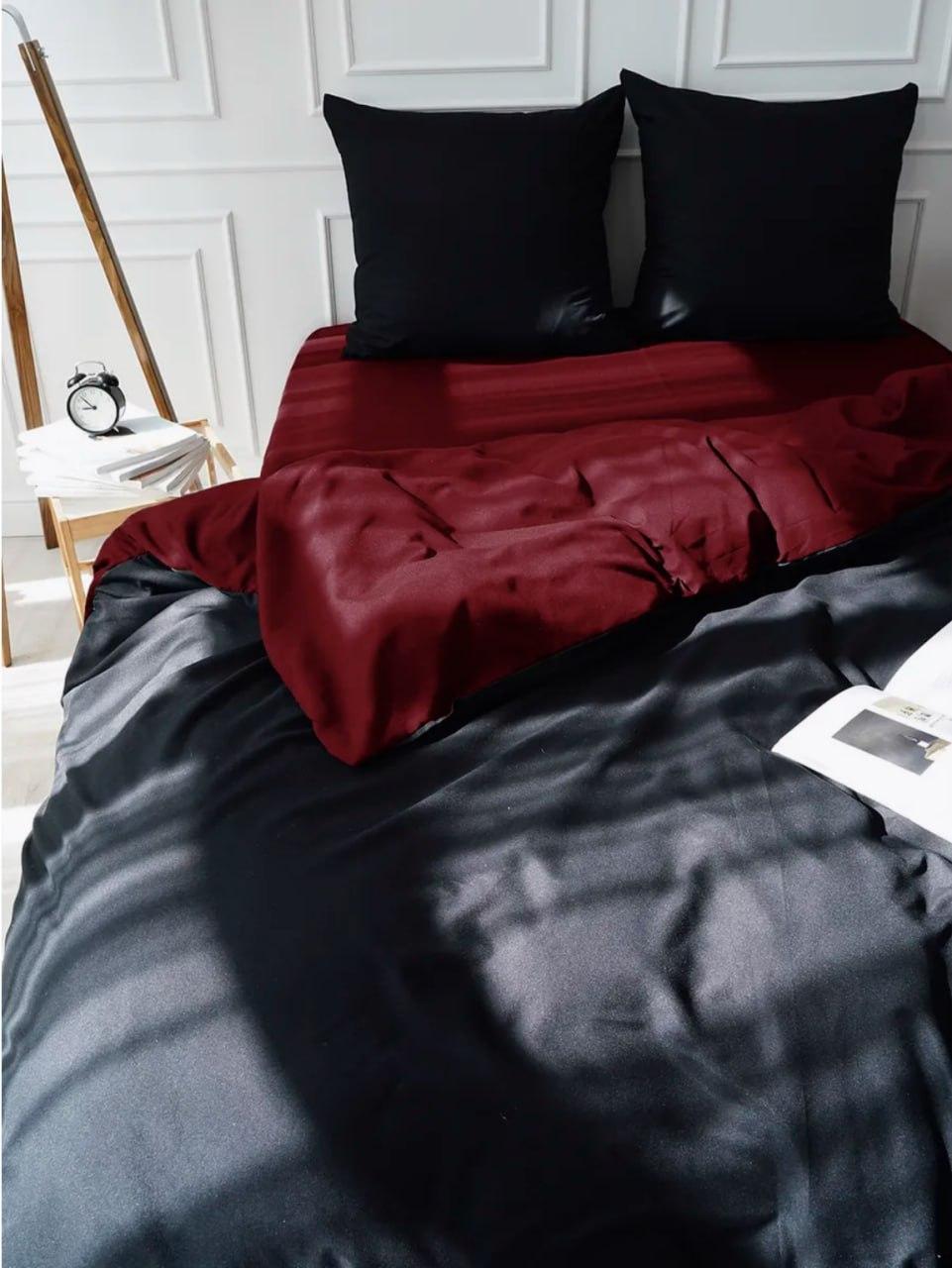 Постільна білизна гіпоалергенна Євро 200х220 наволочка 50х70 2шт Чорно червоний (П4К-Post-ukr-0014-03) - фото 5 Постільна білизна гіпоалергенна Євро 200х220 наволочка 50х70 2шт Чорно червоний (П4К-Post-ukr-0014-03) - фото 5