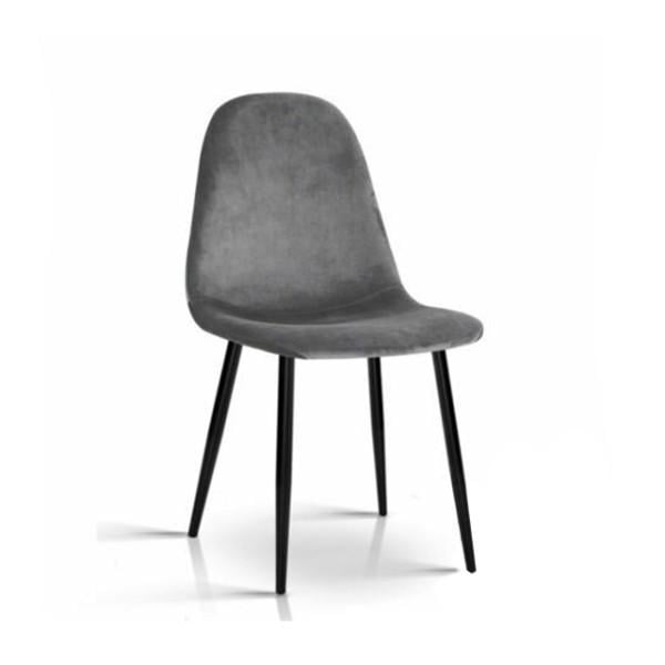Стул на ножках Велюр Серый Стул на ножках Велюр Серый