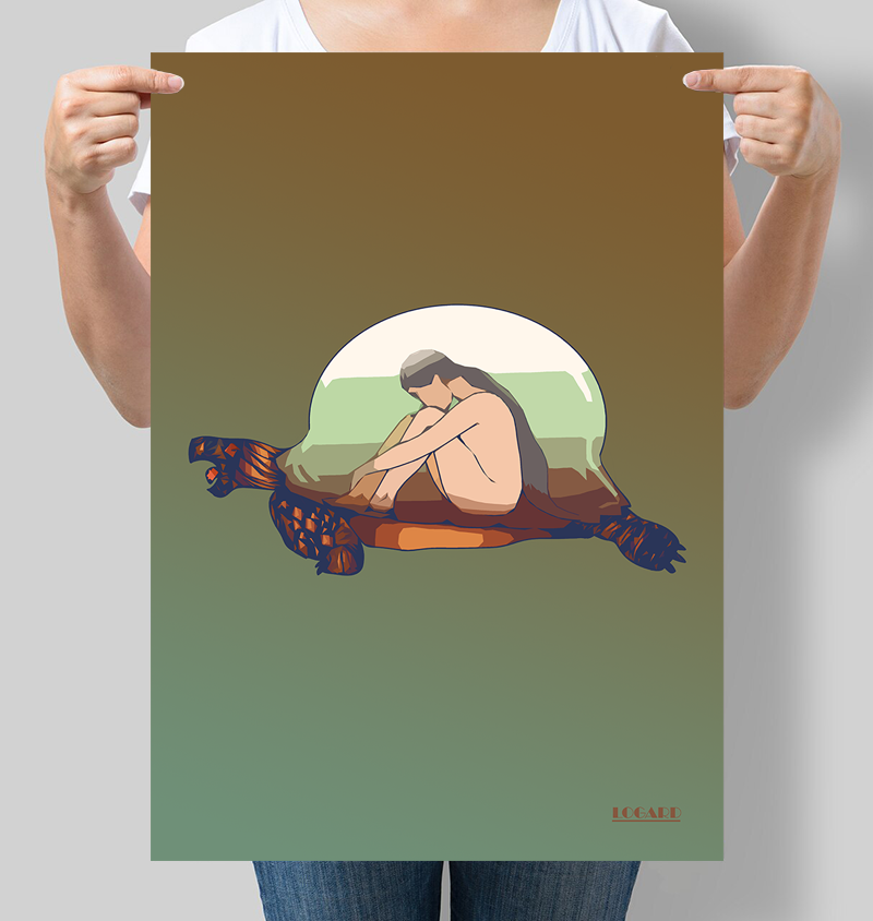 Дизайнерський постер Самотність 42х60 см (DZ001)