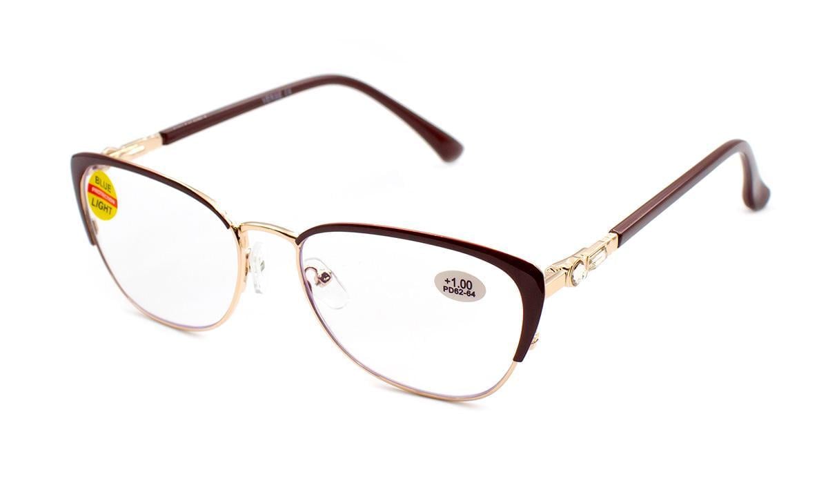 Окуляри для зору в металевій оправі Verse 24007-C2 Blue Blocker +2,00 (295071322)