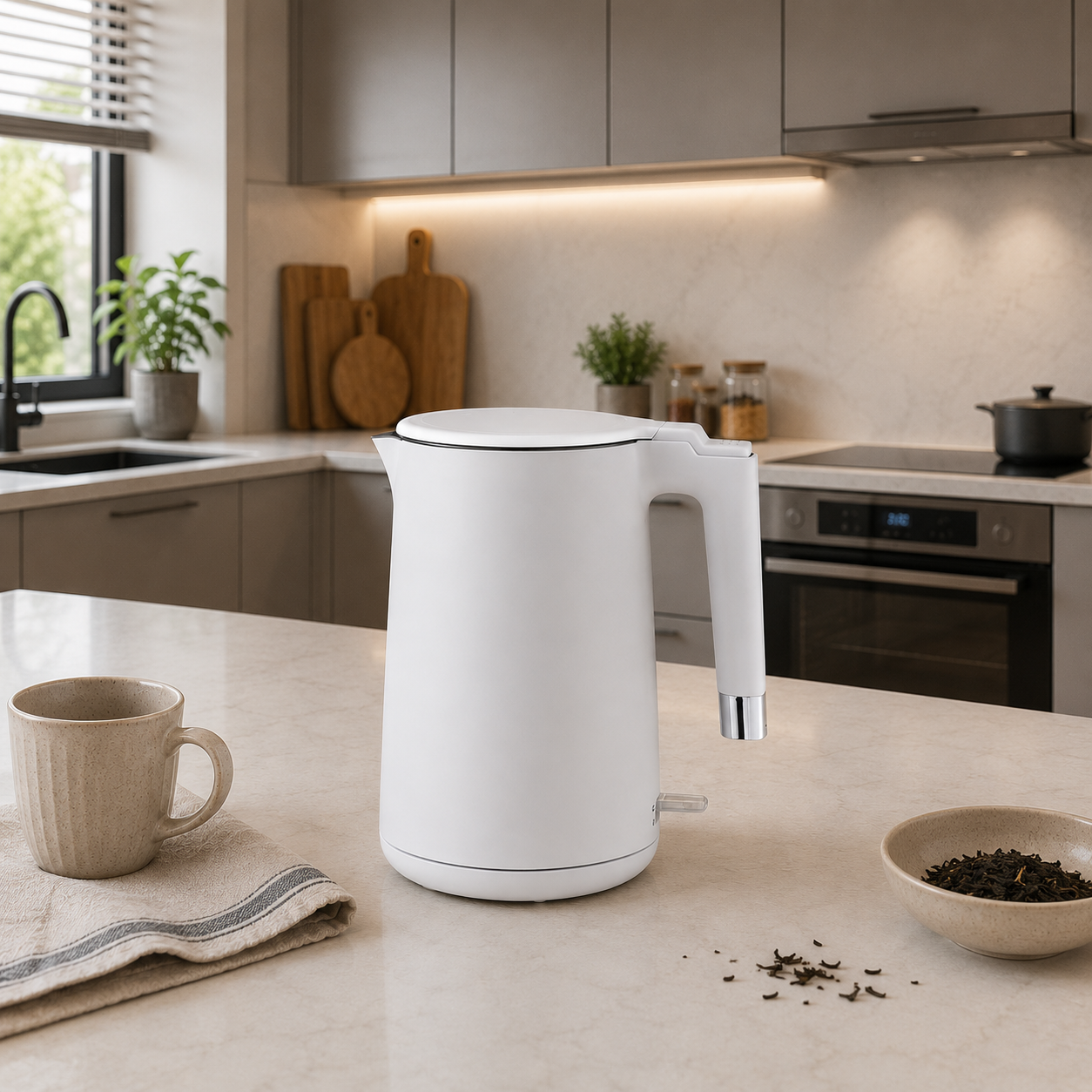 Электрочайник Maestro MR-026-WHITE 1,7л с двойными стенками 1800 Вт Белый