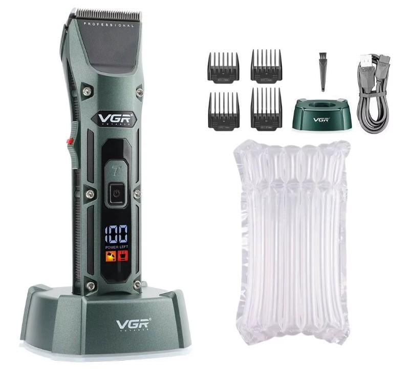 Триммер VGR V-696 с дисплеем и аккумулятором 5W Зеленый (2390000051) Триммер VGR V-696 с дисплеем и аккумулятором 5W Зеленый (2390000051)