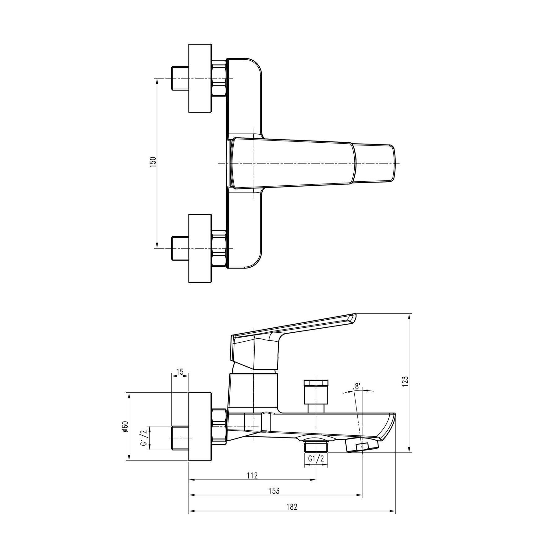 Смеситель для ванны TOPAZ LEXI TL 21101-H57-0 - фото 2