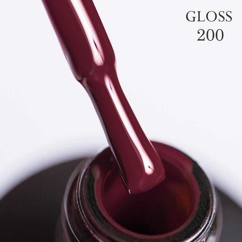 Гель-лак GLOSS 200 11 мл Темно-красный (547835)