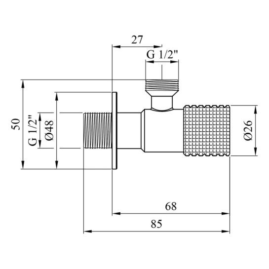 Кран приладовий Kroner KRP Edelstahl Klassisch CHS201 1/2х1/2" ЗЗ нержавіюча сталь (SVR-CV031408) - фото 2 Кран приладовий Kroner KRP Edelstahl Klassisch CHS201 1/2х1/2" ЗЗ нержавіюча сталь (SVR-CV031408) - фото 2